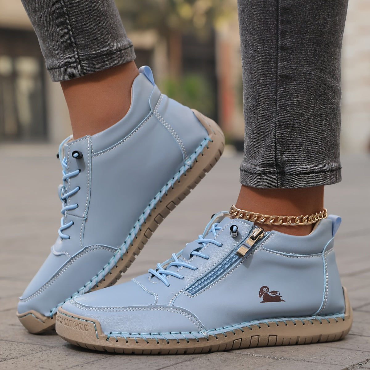 Marian – Orthopaedic Side-Zip Stitched Sneakers