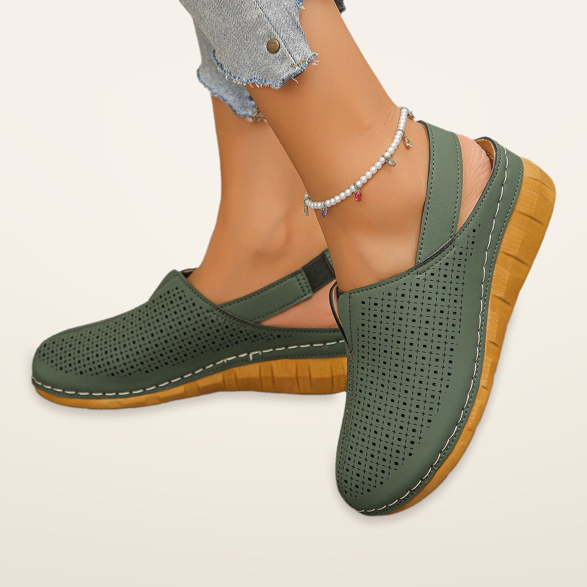 Annabel Orthopaedic Perforated Slingback Clogs