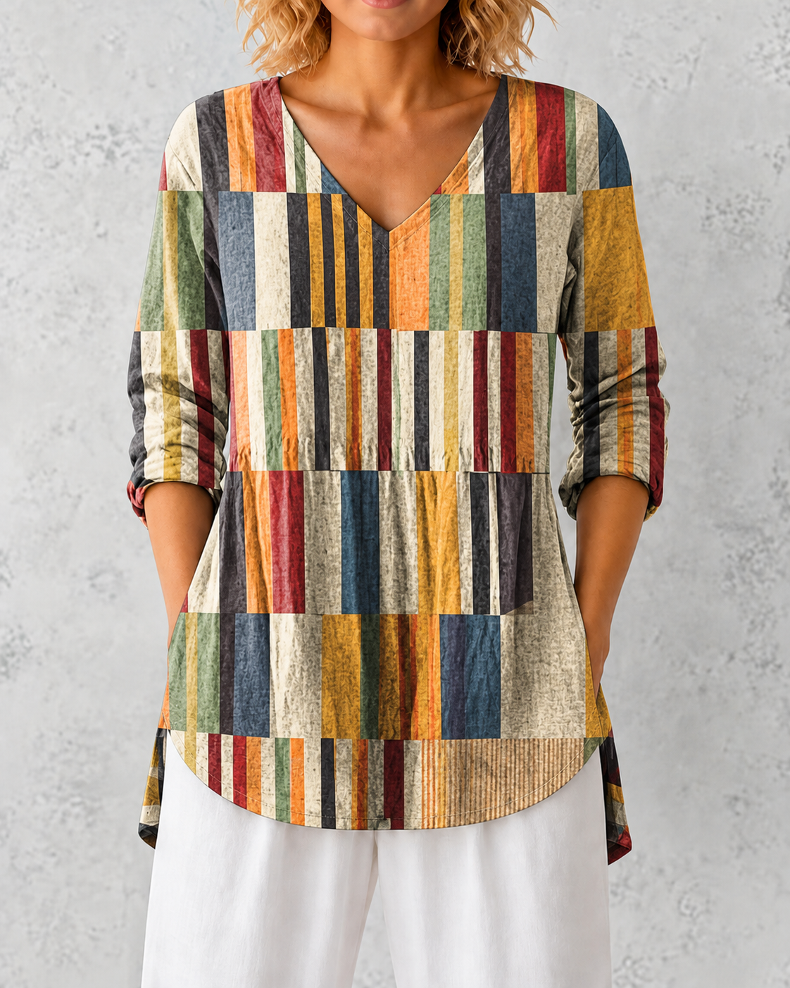 Chloe | Long Blouse with V-Neck