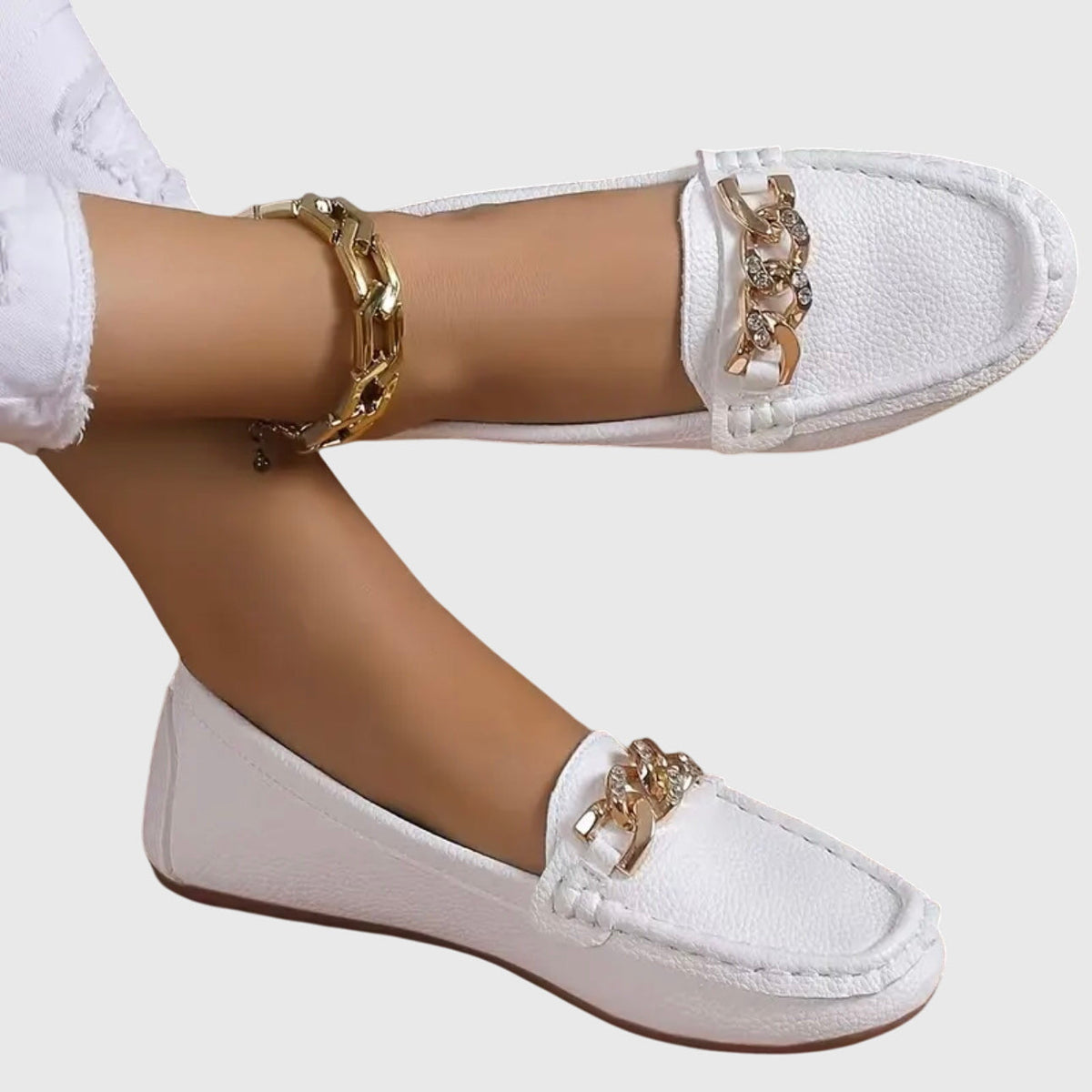 Eden - Orthopedic Flat Diamond Buckle Loafers