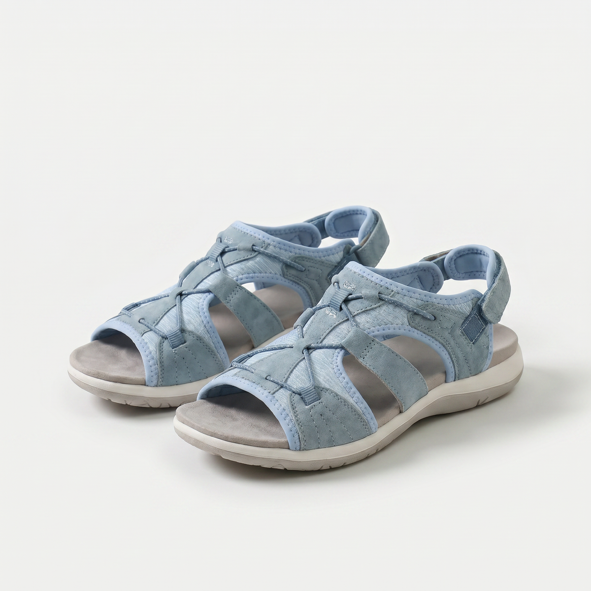 Carys – Sky Blue Orthopaedic Bungee Lace Sport Sandals