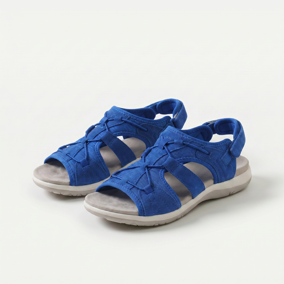 Carys – Royal Blue Orthopaedic Bungee Lace Sport Sandals