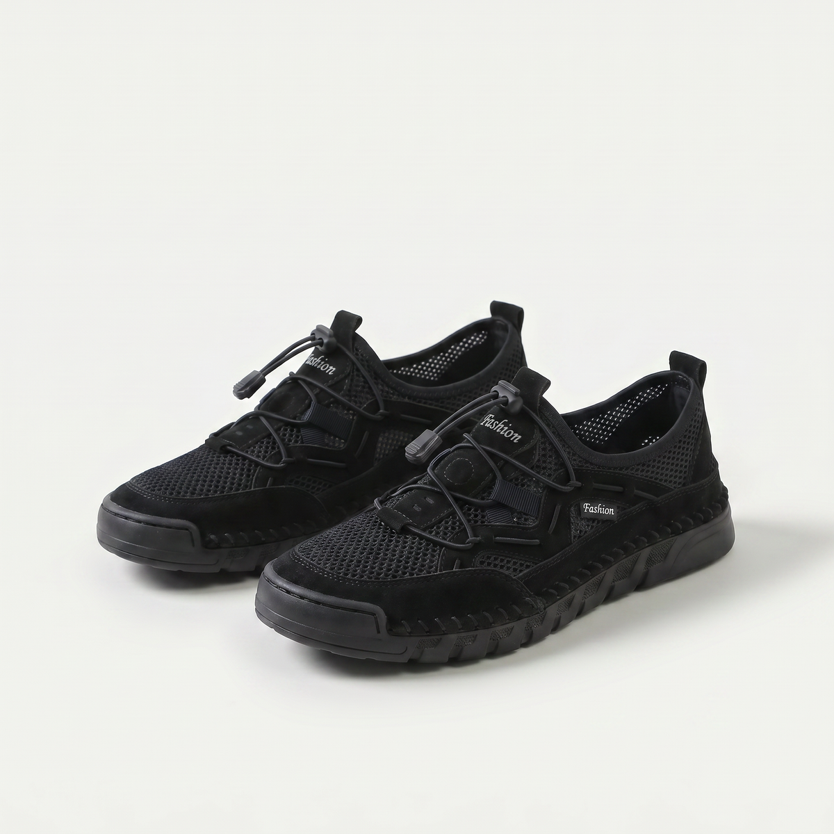 Michelle – Black Orthopaedic Breathable Mesh Sneakers