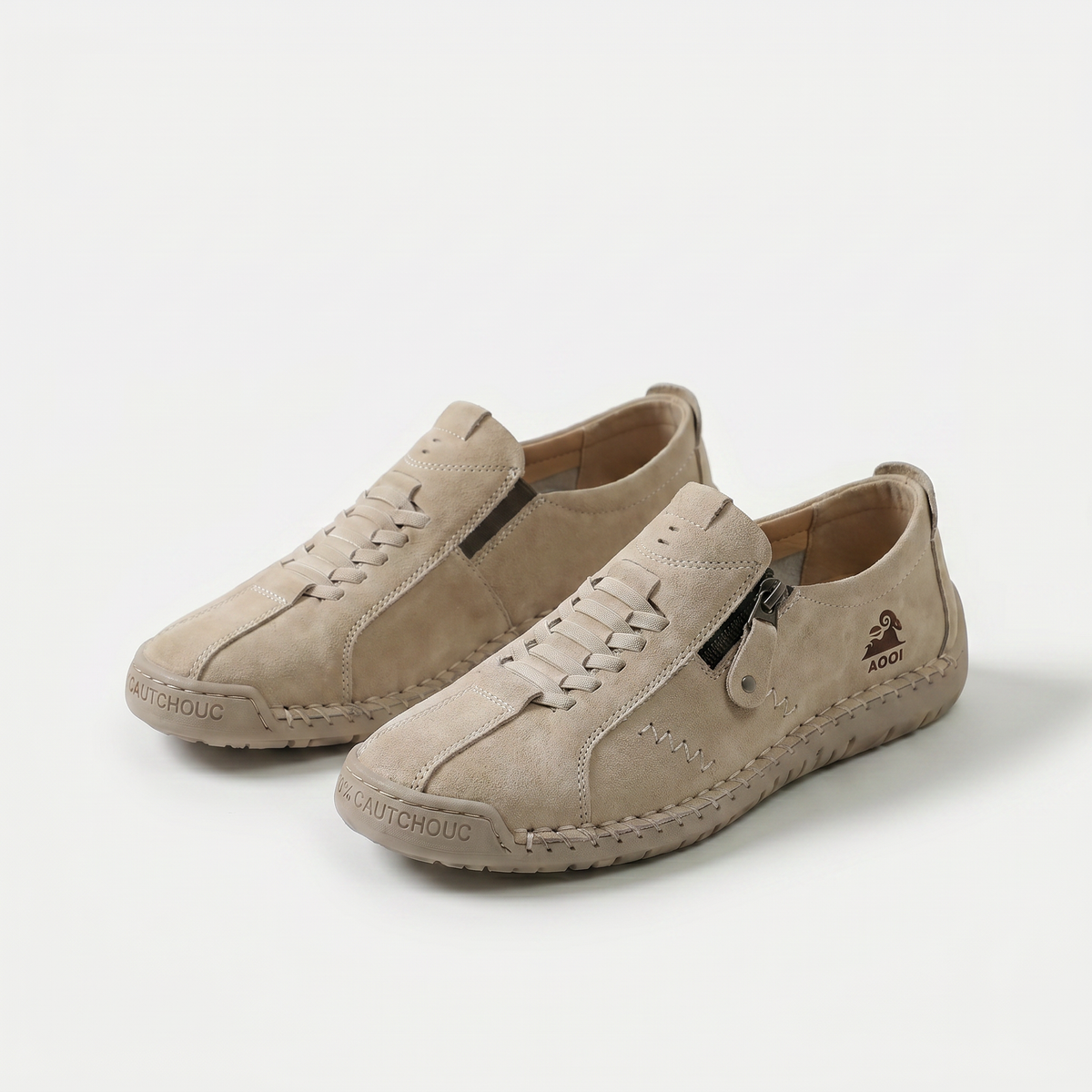 Raelene – Sand Orthopaedic Vintage Side-Zip Casual Shoes