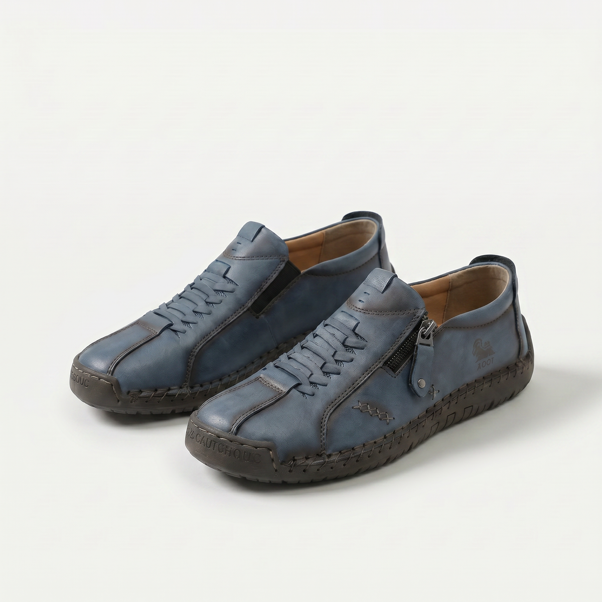 Raelene – Denim Blue Orthopaedic Vintage Side-Zip Casual Shoes