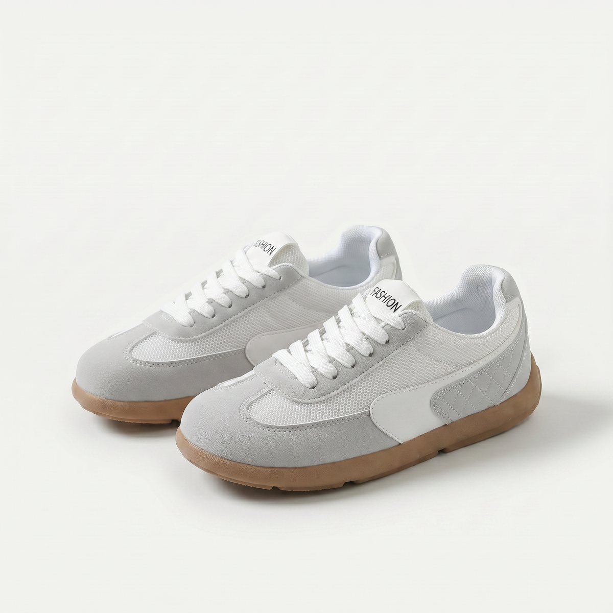 Ilse – White Orthopaedic Wide Toe Retro Sneakers