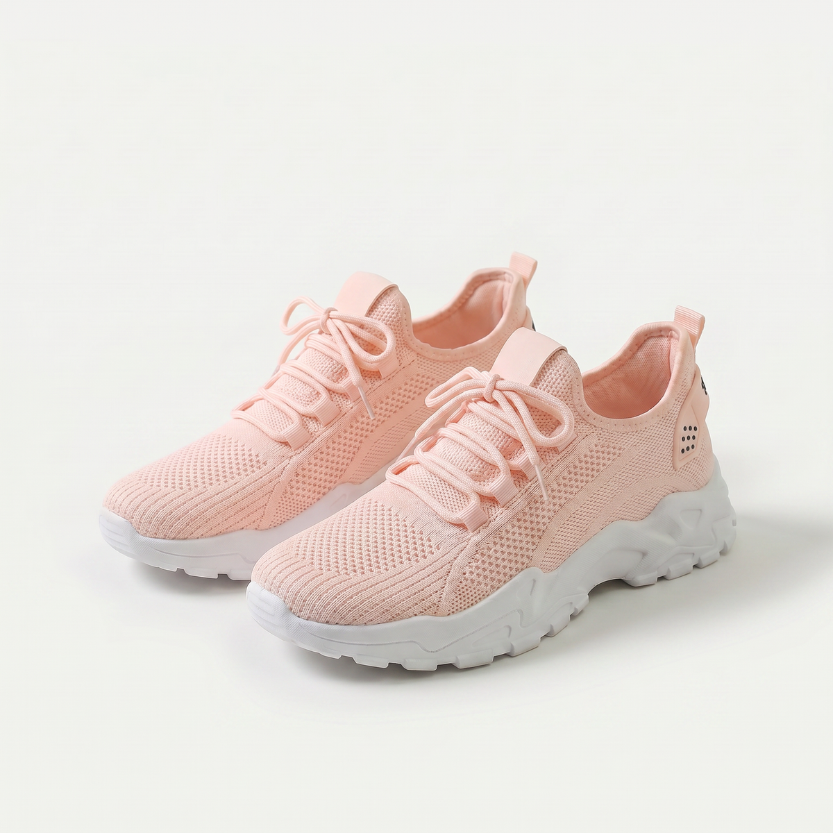 Noelene – Blush Pink Orthopaedic Knit Platform Sneakers