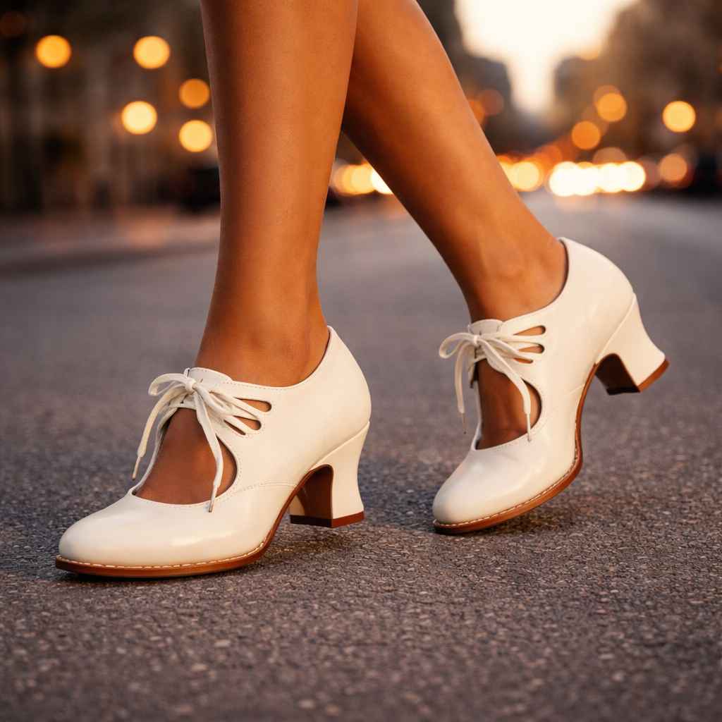 Camille | Refined Lace-Up Heels