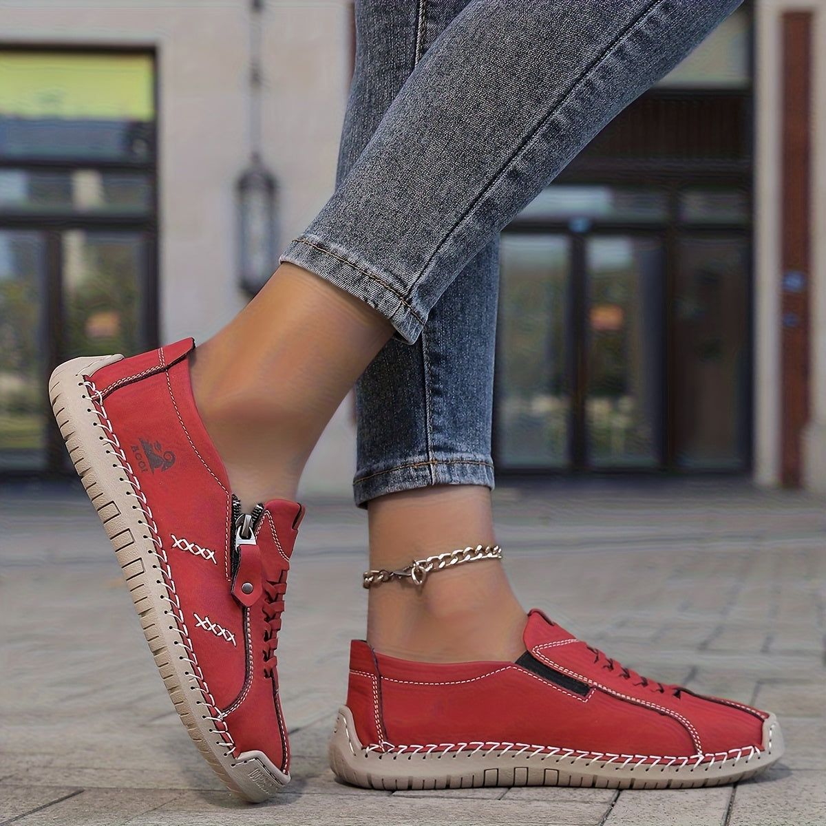 Raelene – Orthopaedic Vintage Side-Zip Casual Shoes