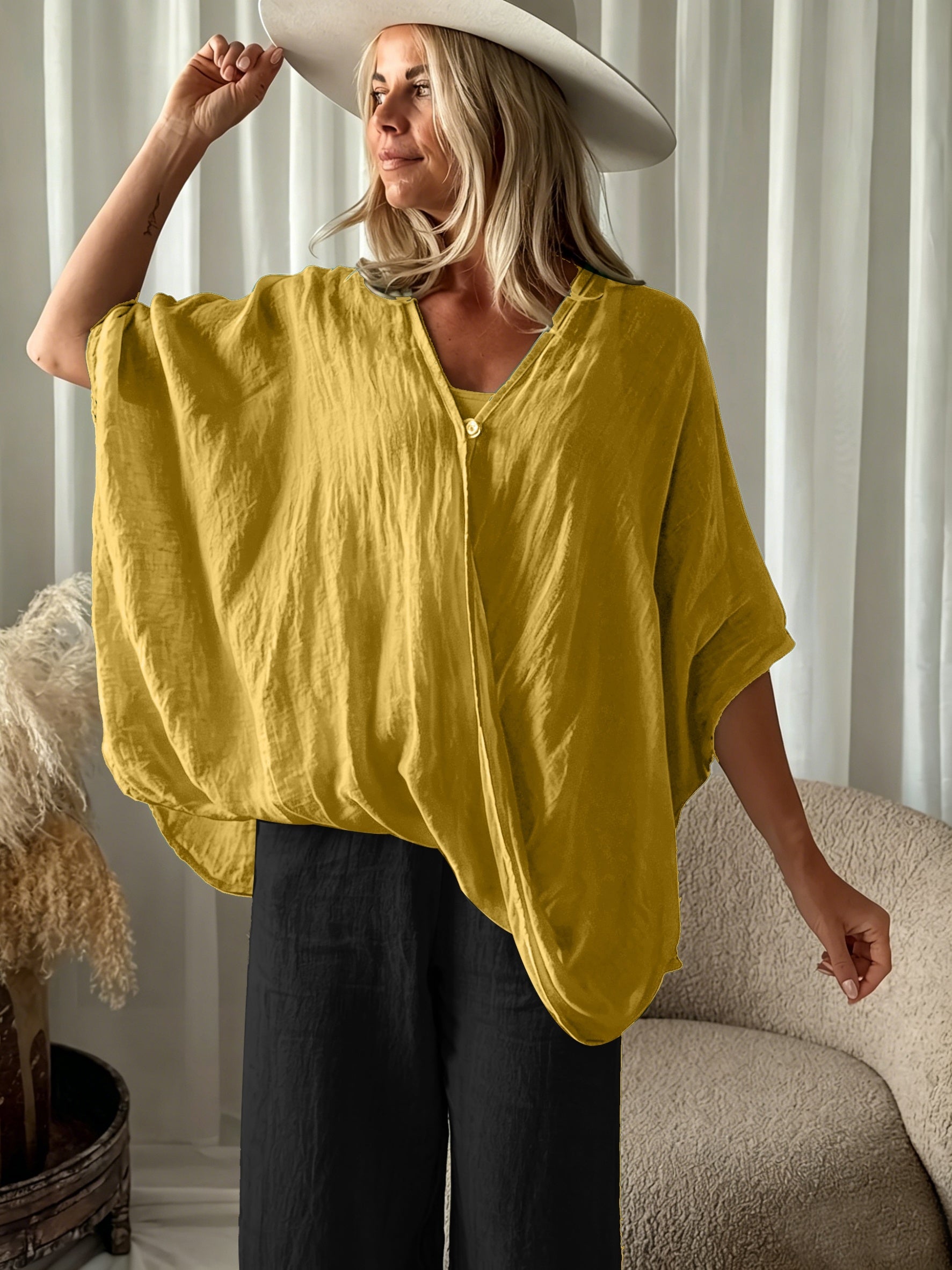 Winnie - Bohemian Style Blouse with Wide Sleeves