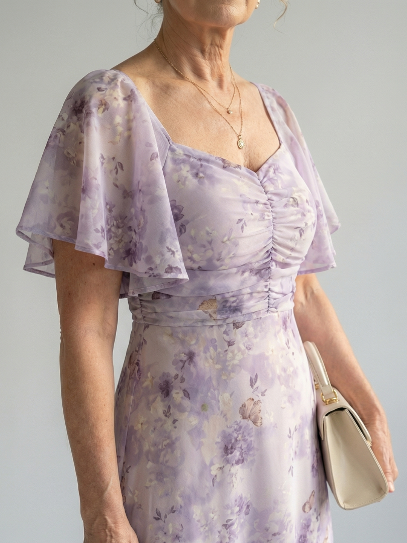 Vaelis | Flutter Sleeve Maxi Dress