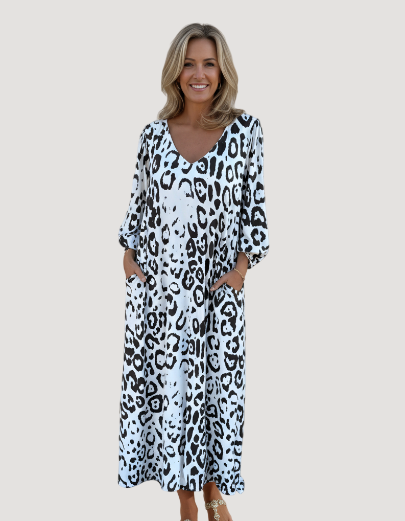 Savannah | Summer dress with leopard print