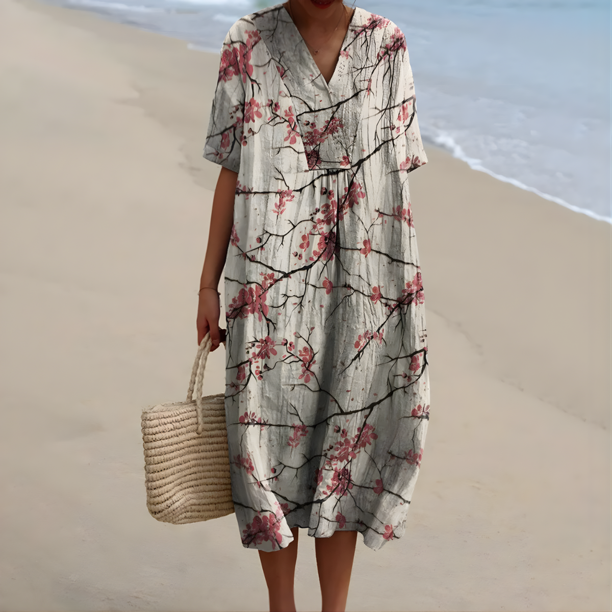 Maisy™ | Floral Relaxed Midi Dress