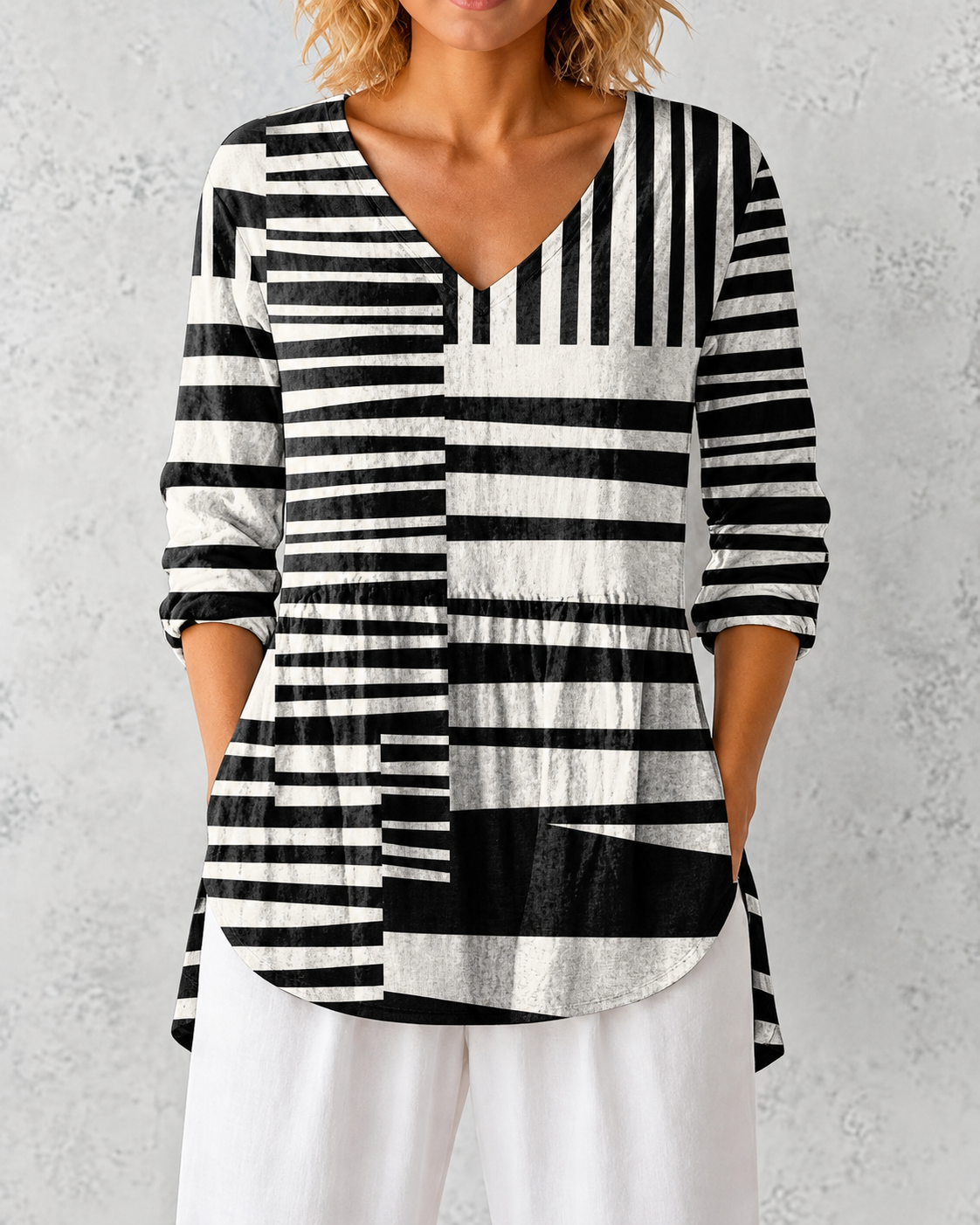 Sophie | Long Blouse with V-Neck