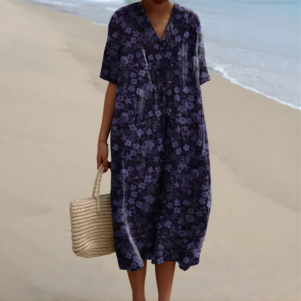 Pearl™ | Soft Floral V-Neck Summer Dress