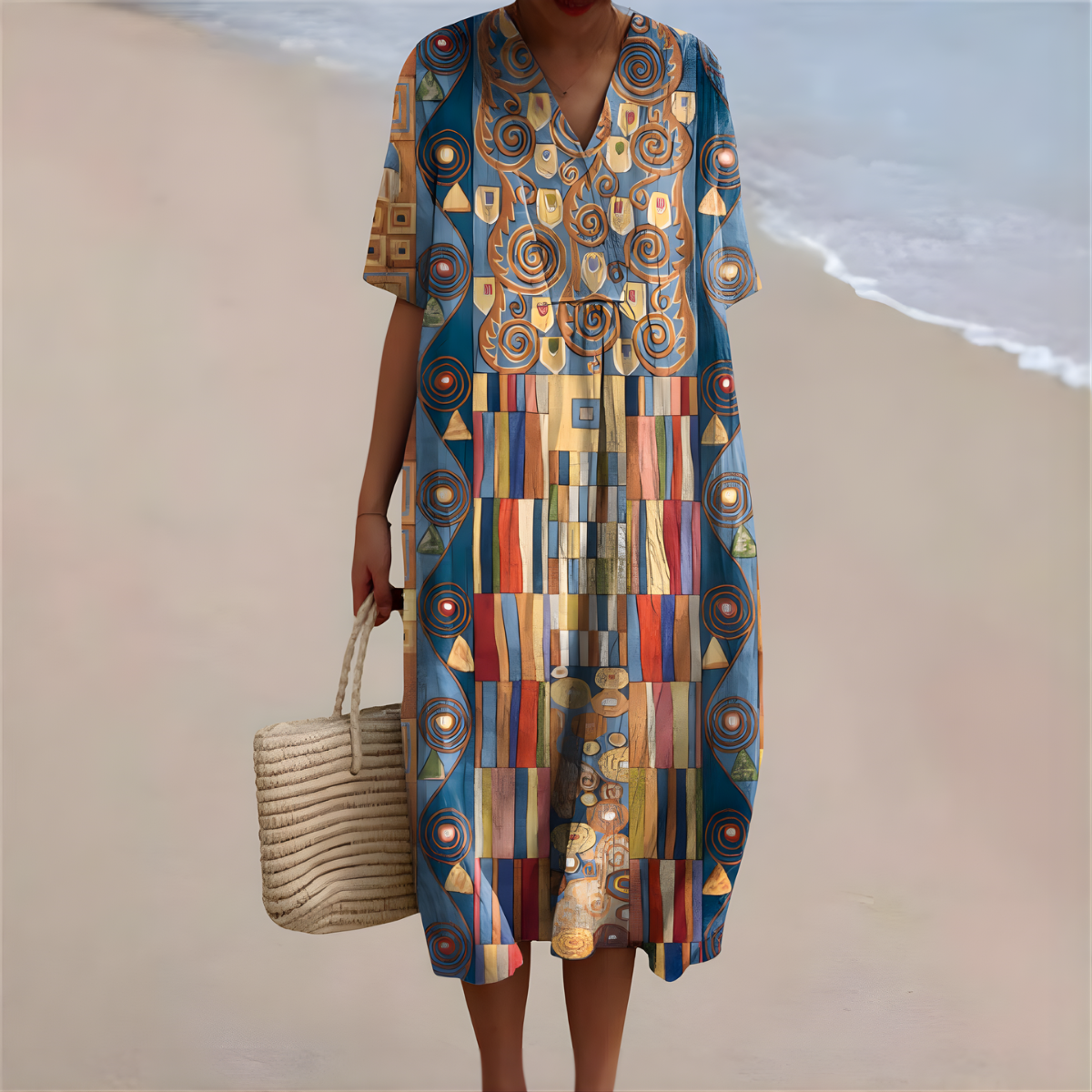 Brynleigh™ | Artistic Patchwork Summer Dress