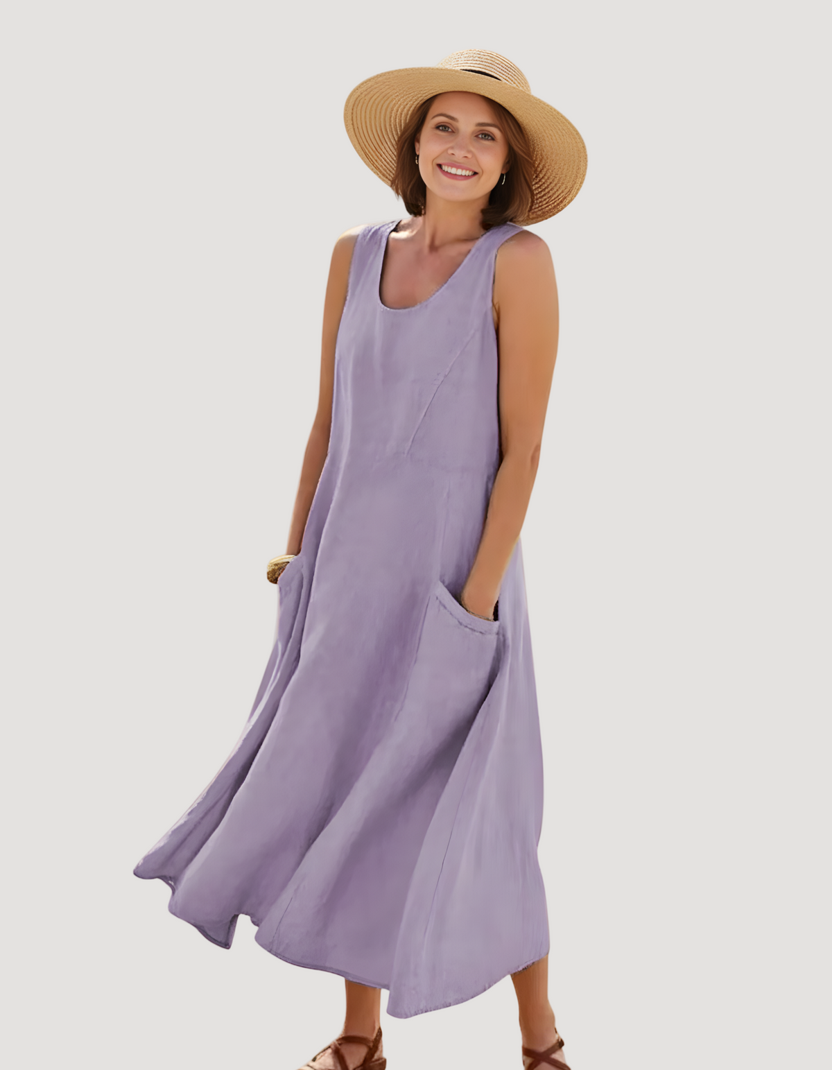 Lillian | Linen dress with pockets