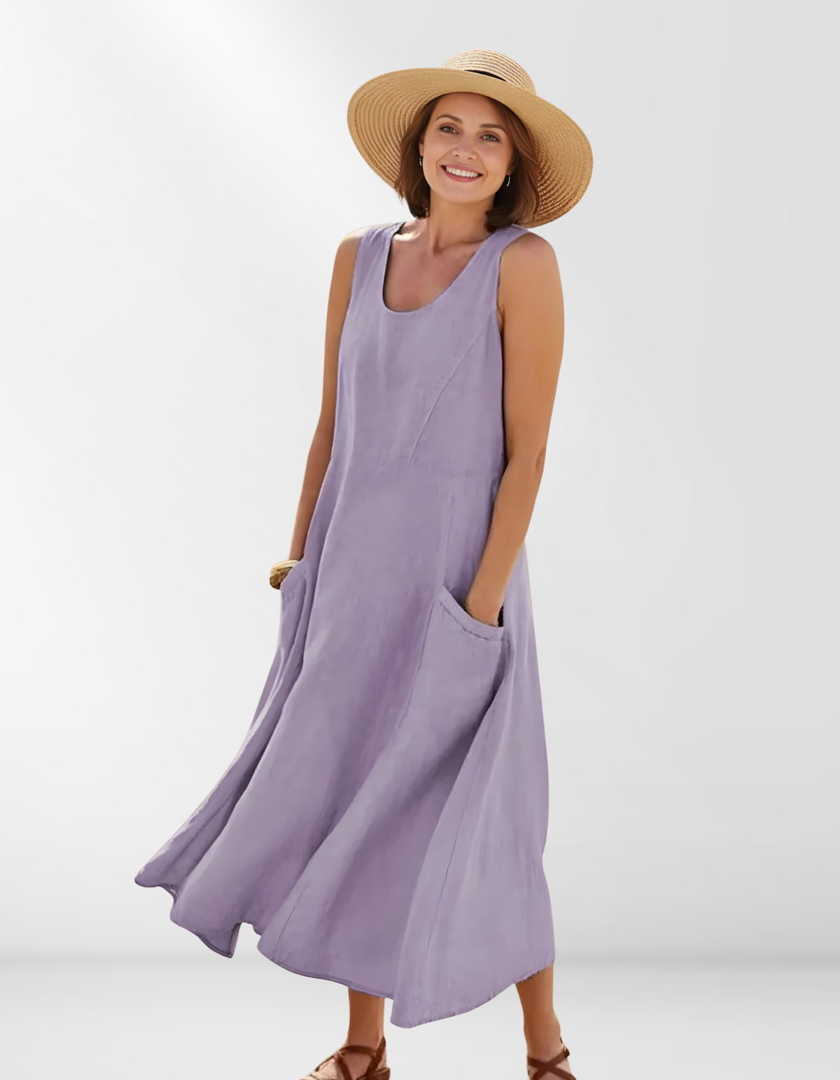 Lillian | Linen dress with pockets