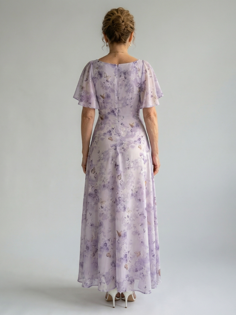 Vaelis | Flutter Sleeve Maxi Dress