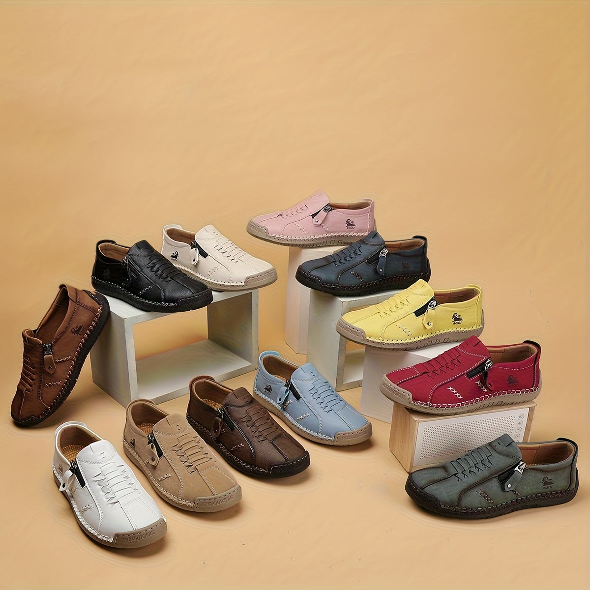 Raelene – Orthopaedic Vintage Side-Zip Casual Shoes