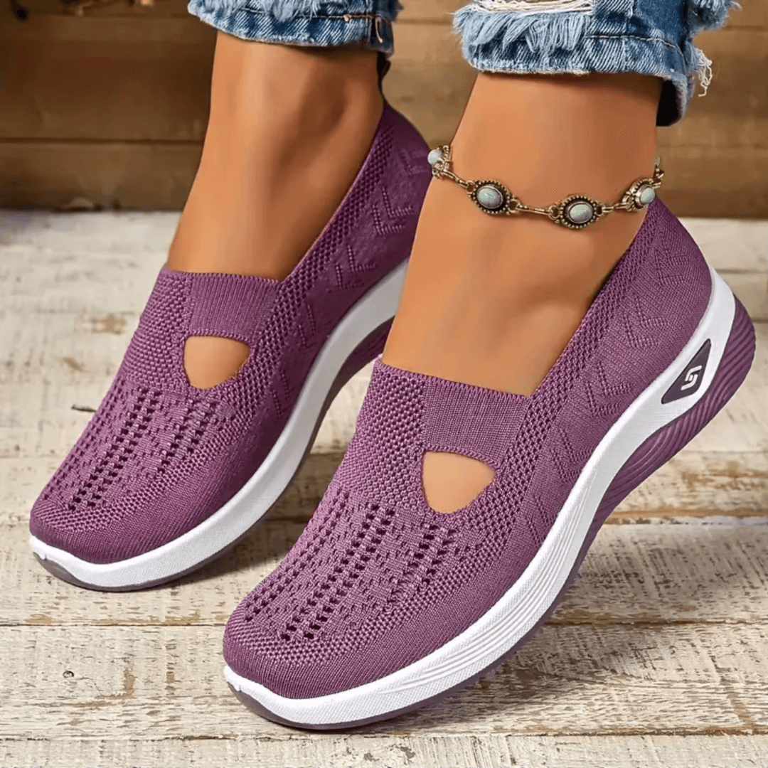 Norma – Orthopaedic Knit Cut-Out Slip-On Shoes