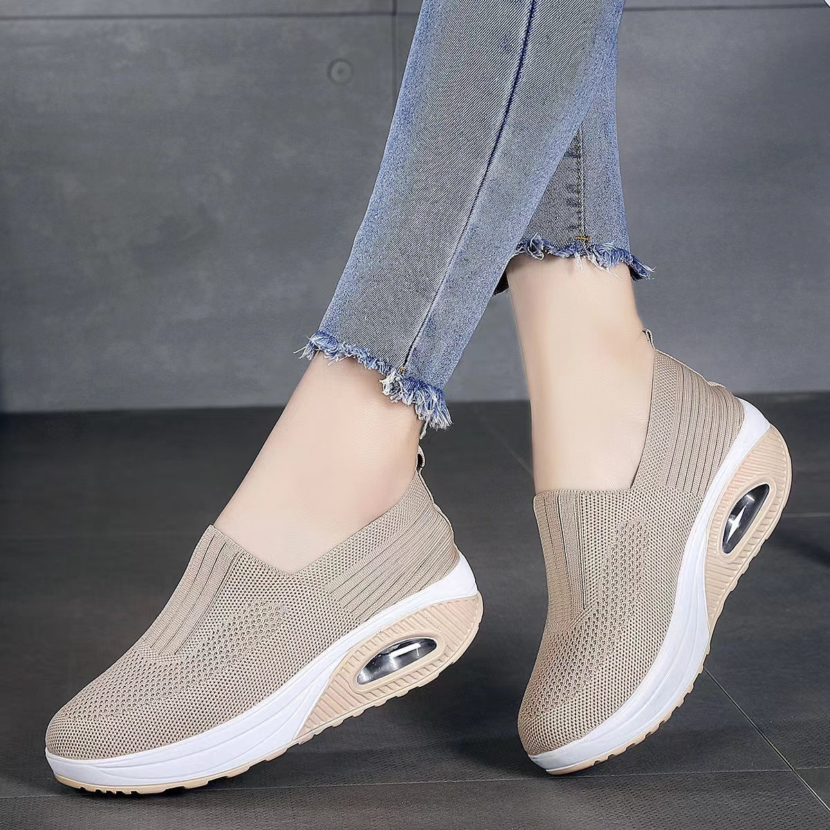 Clarissa – Orthopaedic Knit Slip-On Sneakers