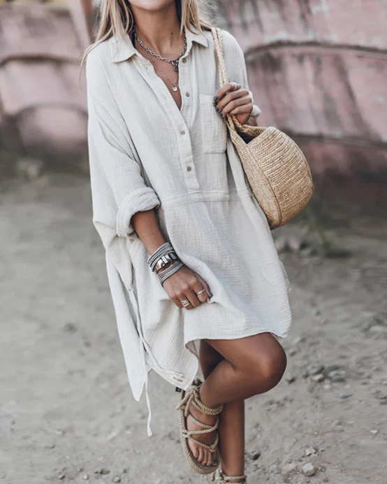 Margot | Chic boho shirt dress