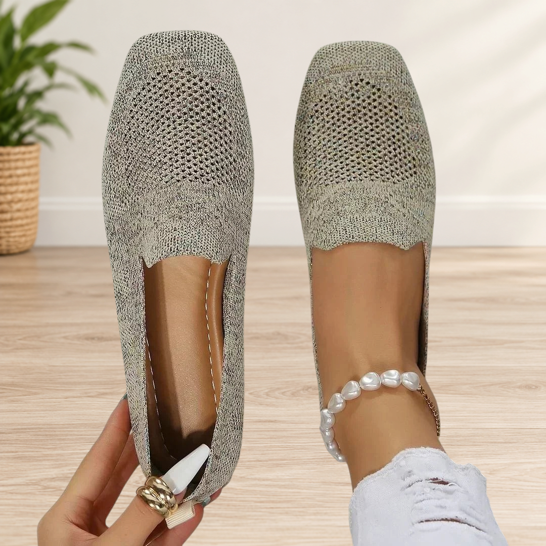 Wattle & Vale Melbourne Nadia orthopedische instapschoenen van beige ademend mesh met comfortabele pasvorm
