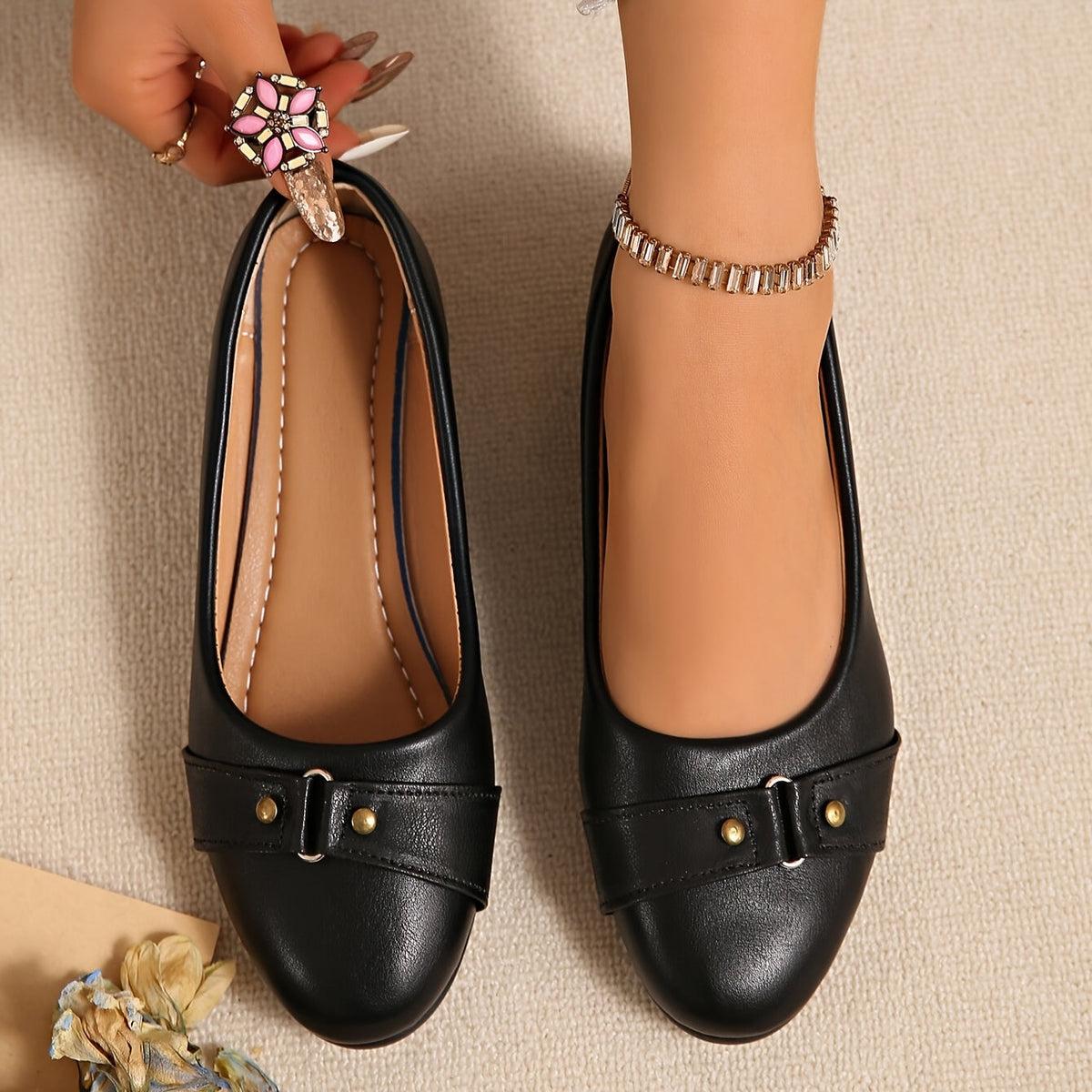 Avis Buckle Detail Wedge Loafers