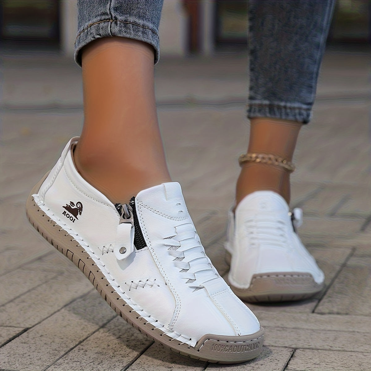 Raelene – Orthopaedic Vintage Side-Zip Casual Shoes