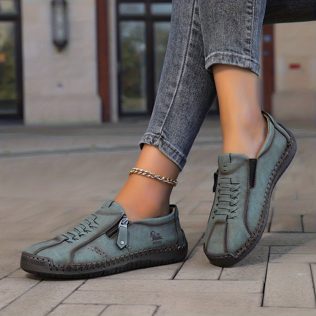 Raelene – Orthopaedic Vintage Side-Zip Casual Shoes