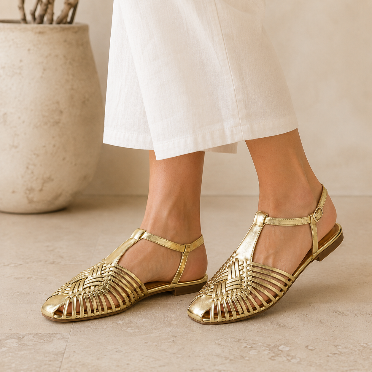 Matilda | Woven Slingback Sandals