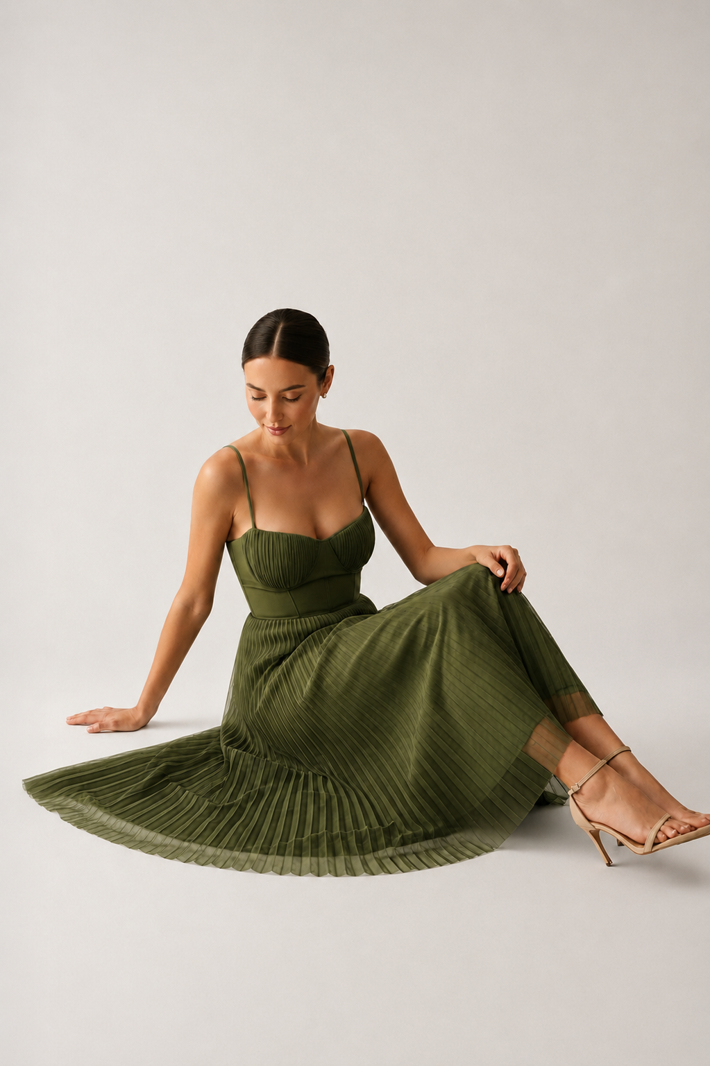 Seraphine | Sculpted Corset Midi Dress