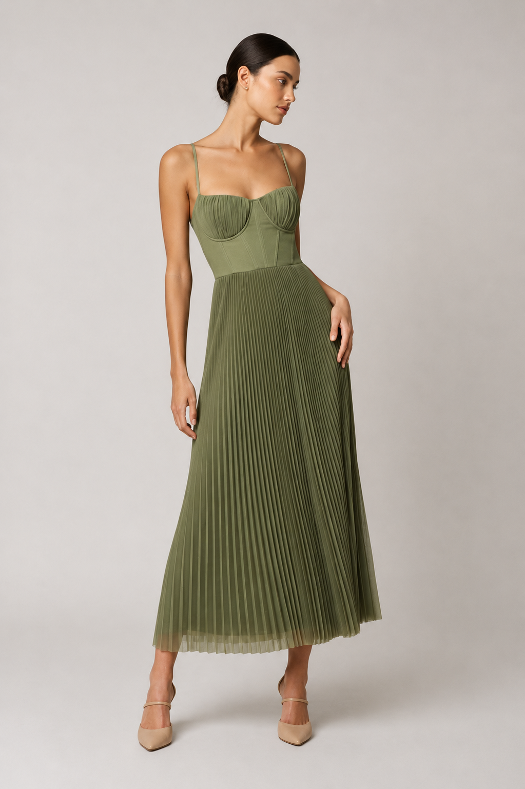 Seraphine | Sculpted Corset Midi Dress