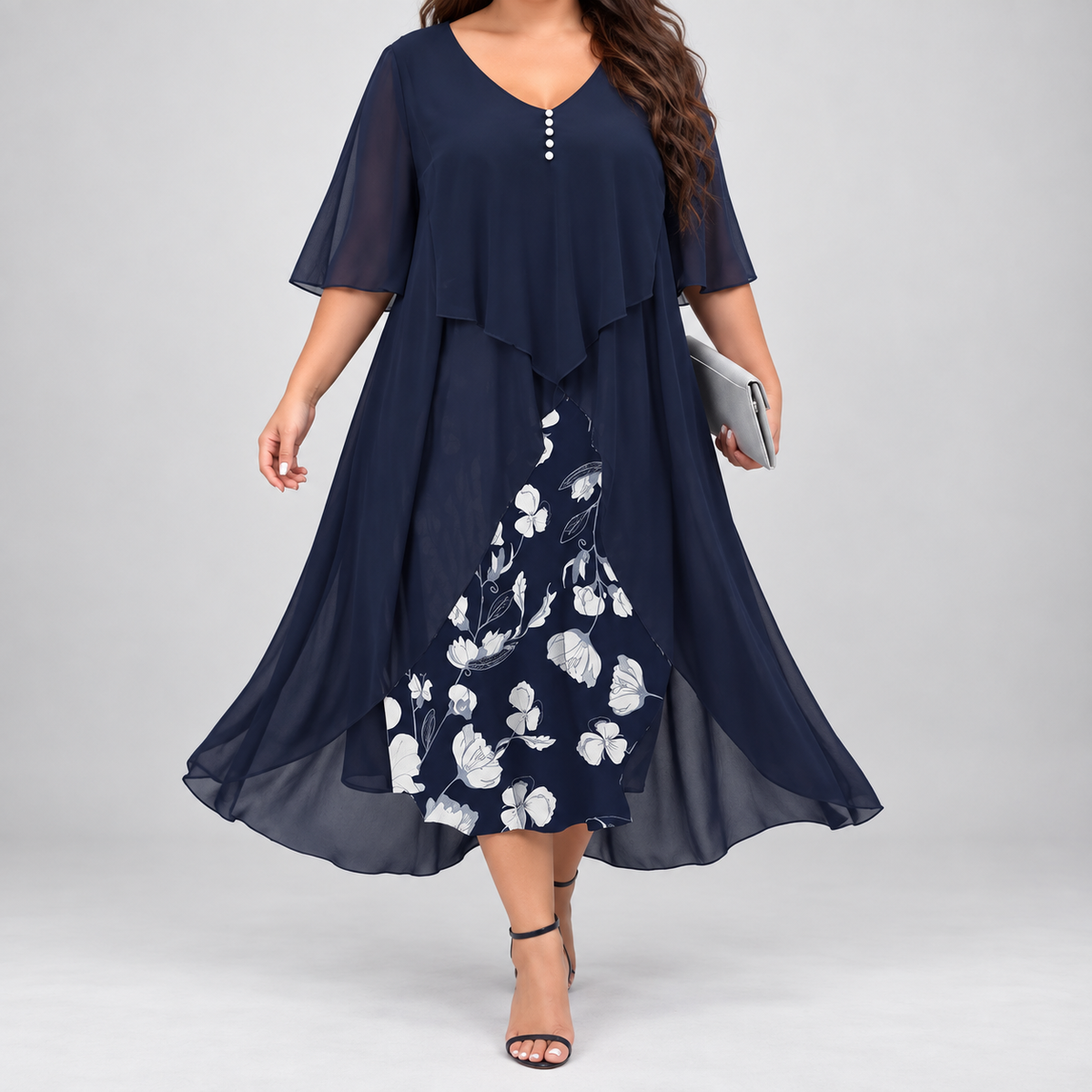 Camilla | Asymmetrical Two-Piece Look Dress