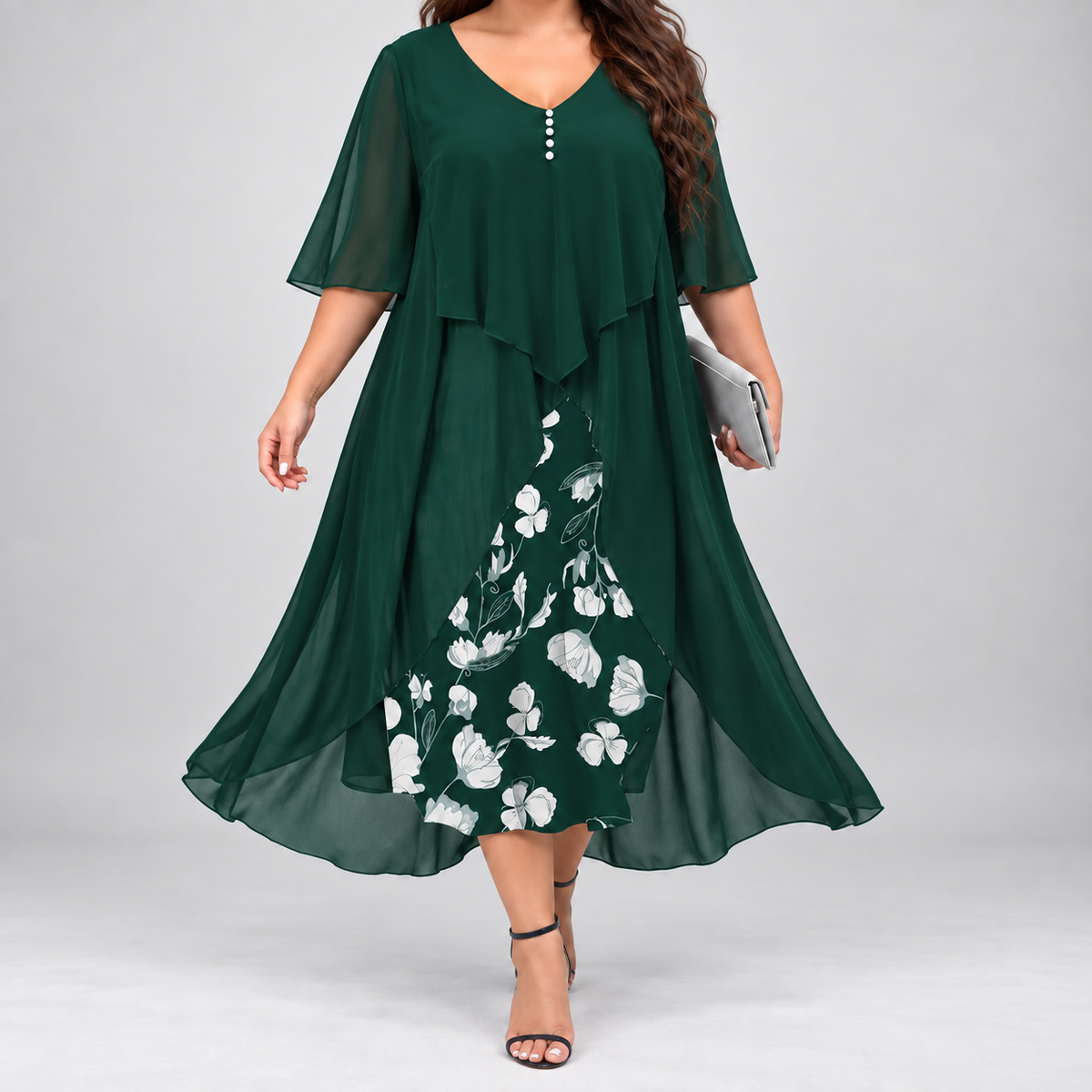 Camilla | Asymmetrical Two-Piece Look Dress