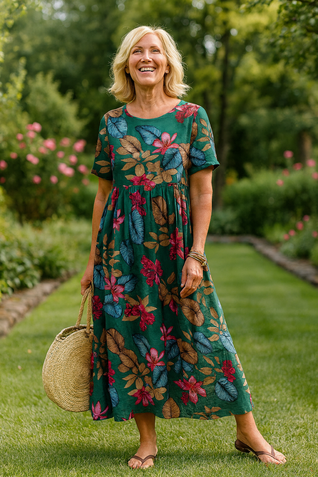 Lovi | Floral Flutter-Sleeve Midi