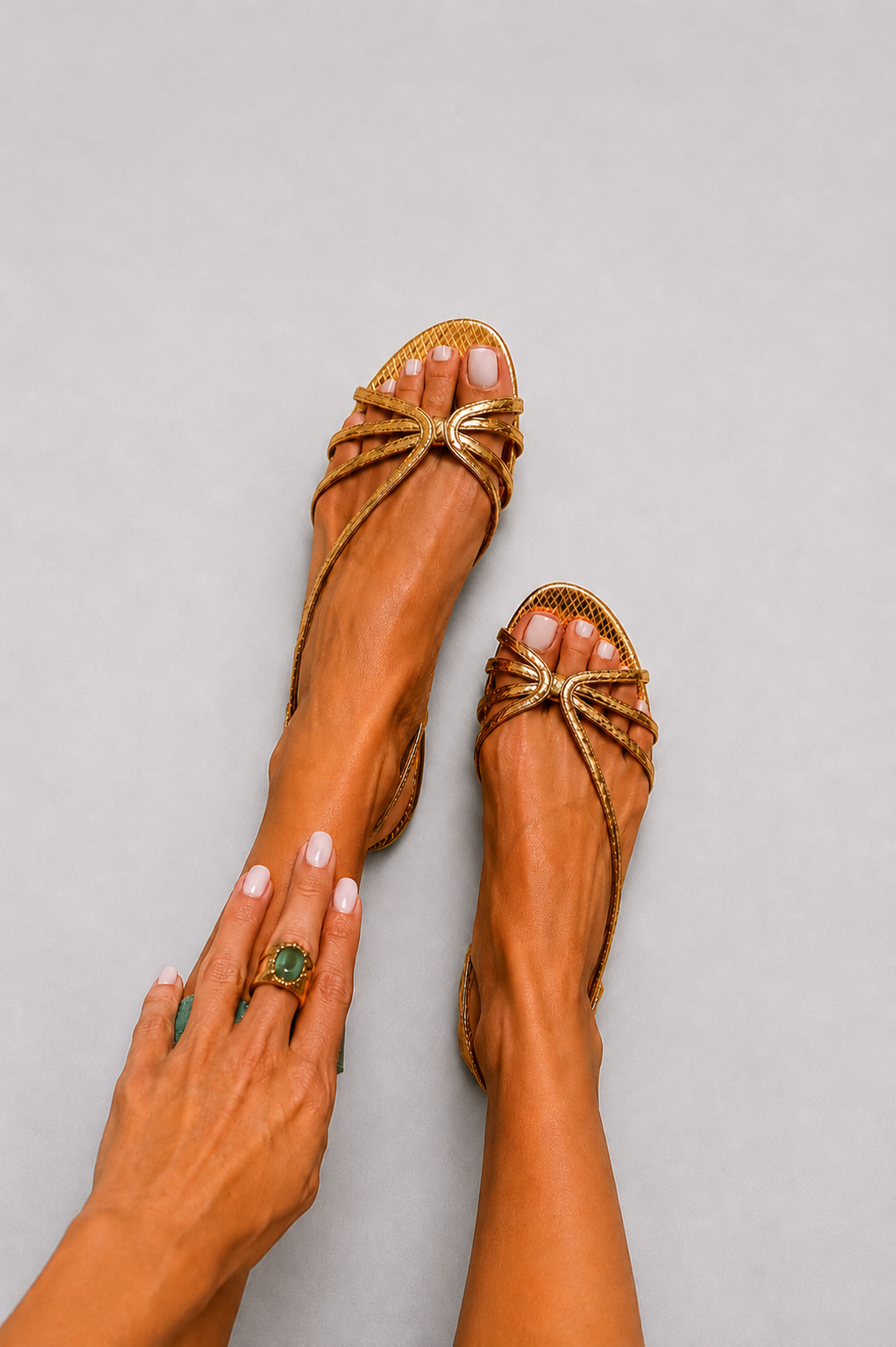 Emilia – Golden Summer Elegance Sandals
