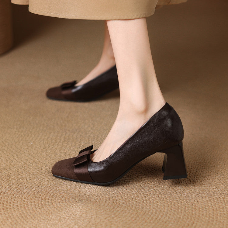 Catlin | Bow Detail Block Heels