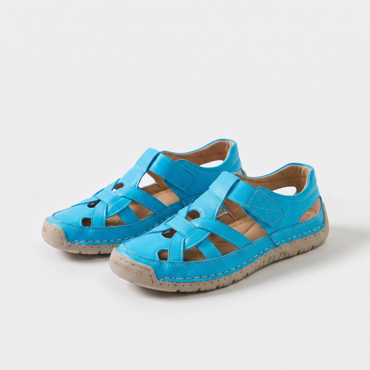 Marilyn – Turquoise Orthopaedic Cut-Out Summer Sandals