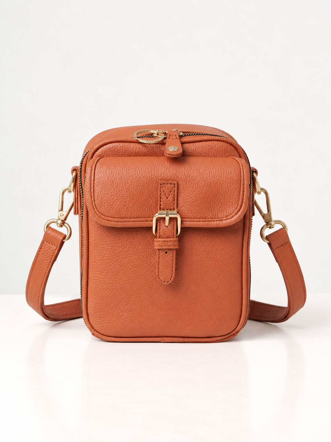 Carolyn – Tan RFID Organiser Crossbody Bag