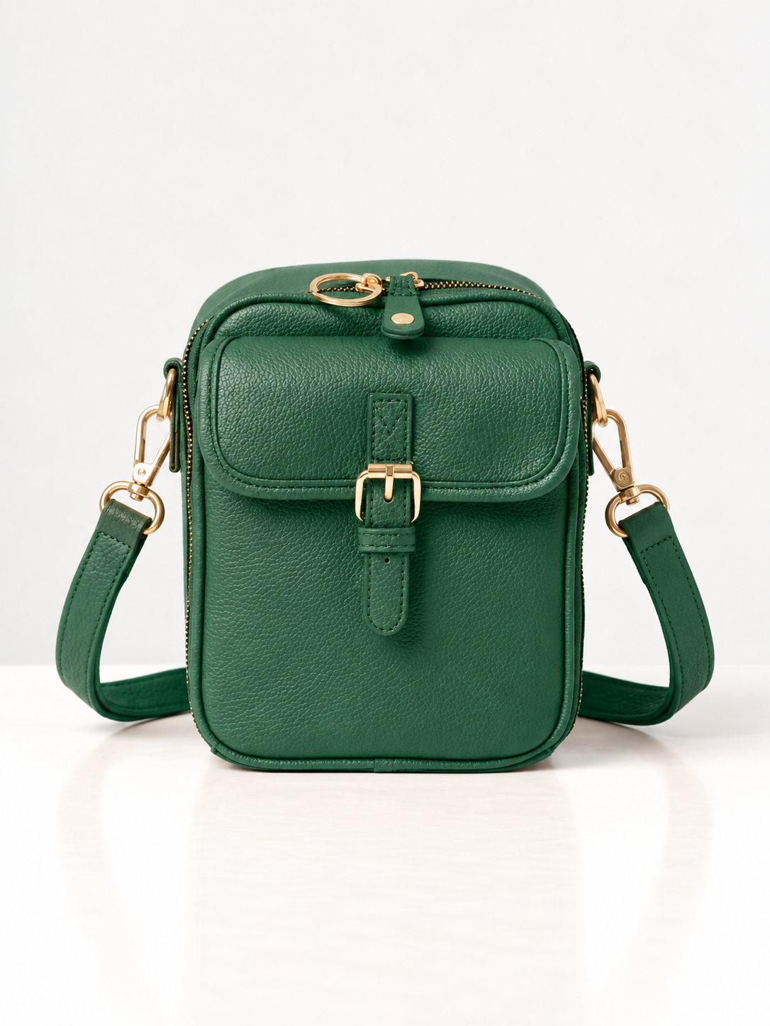 Carolyn – Forest Green RFID Organiser Crossbody Bag