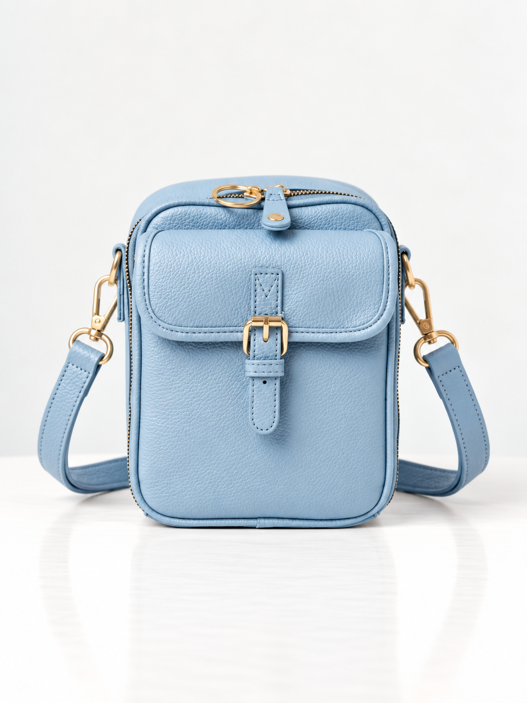 Carolyn – Light Blue RFID Organiser Crossbody Bag