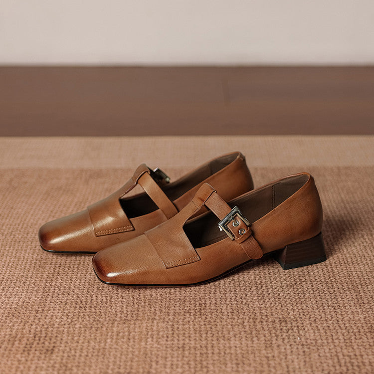Veyra | T-Strap Block Heels