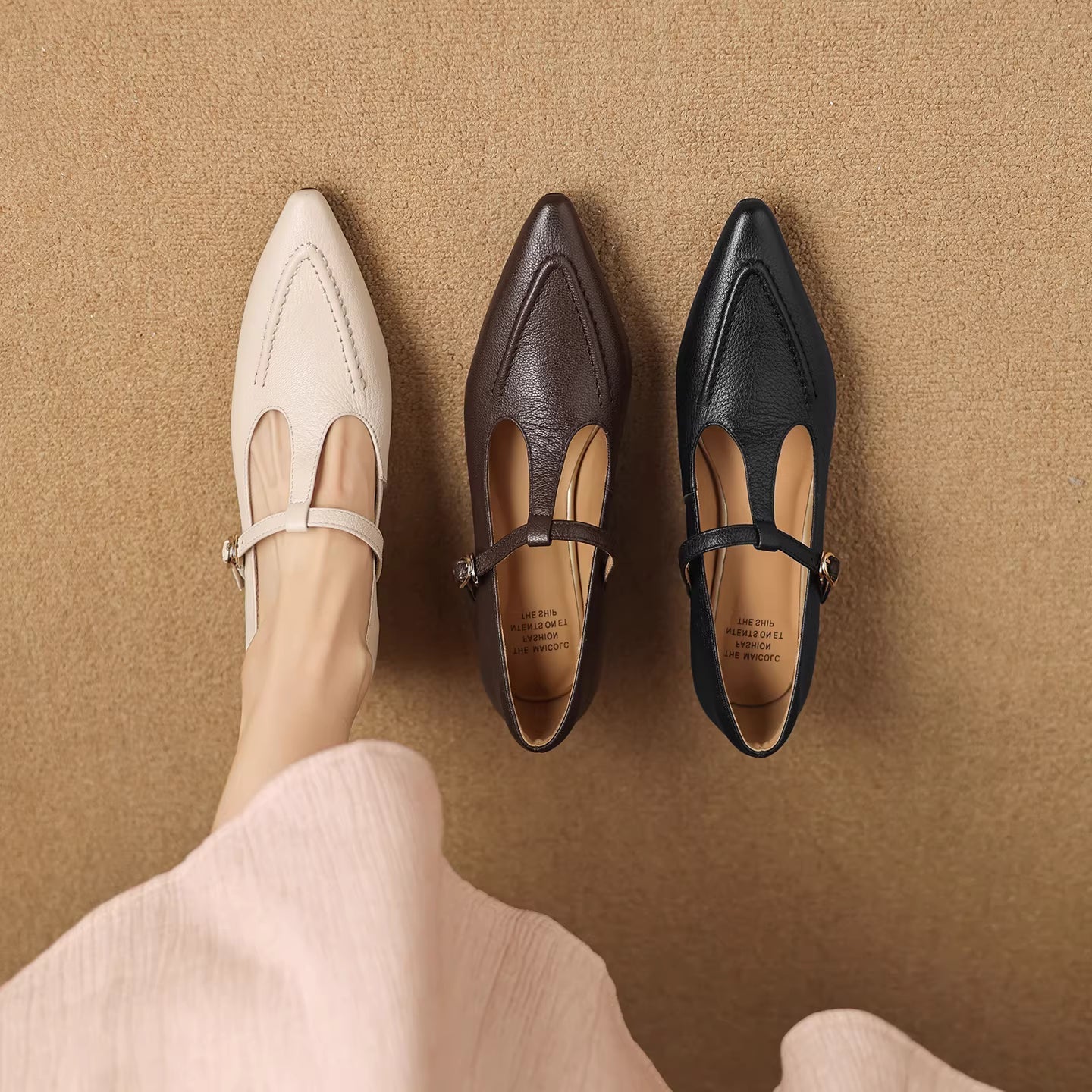 Tirea | T-Strap Kitten Heels