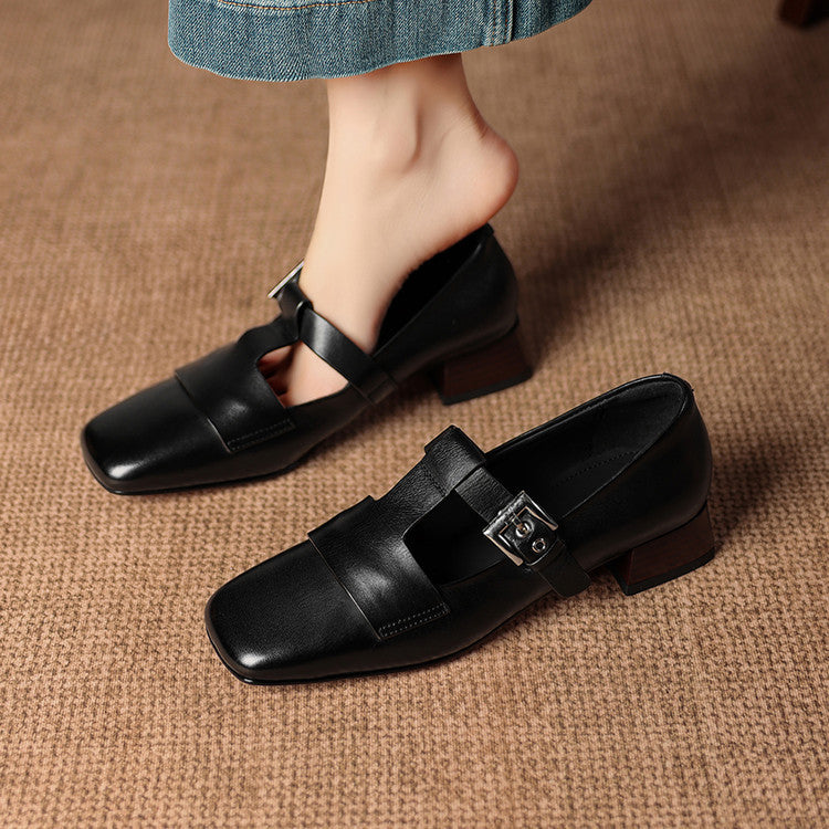 Veyra | T-Strap Block Heels