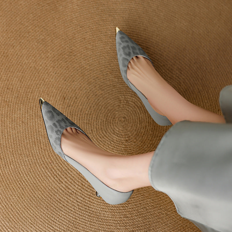 Clair | Leopard Accent Heels