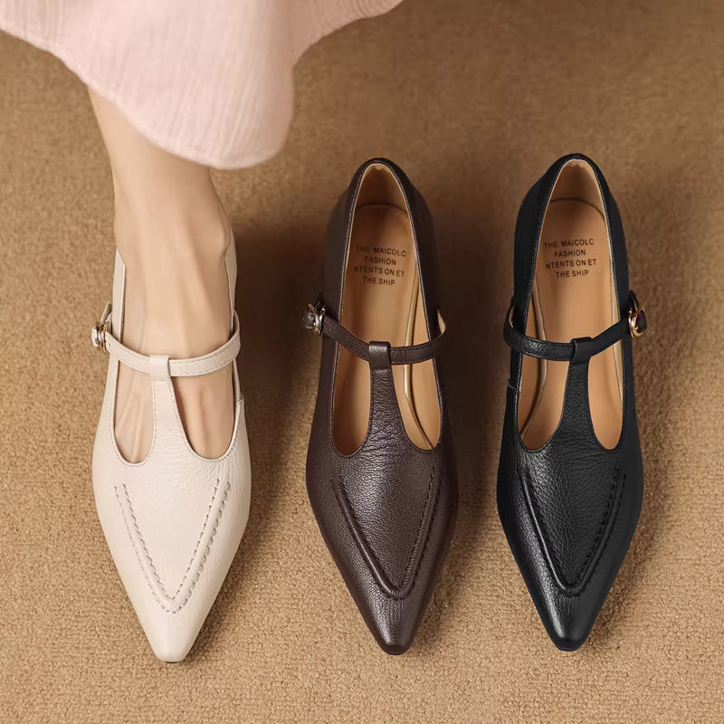 Tirea | T-Strap Kitten Heels