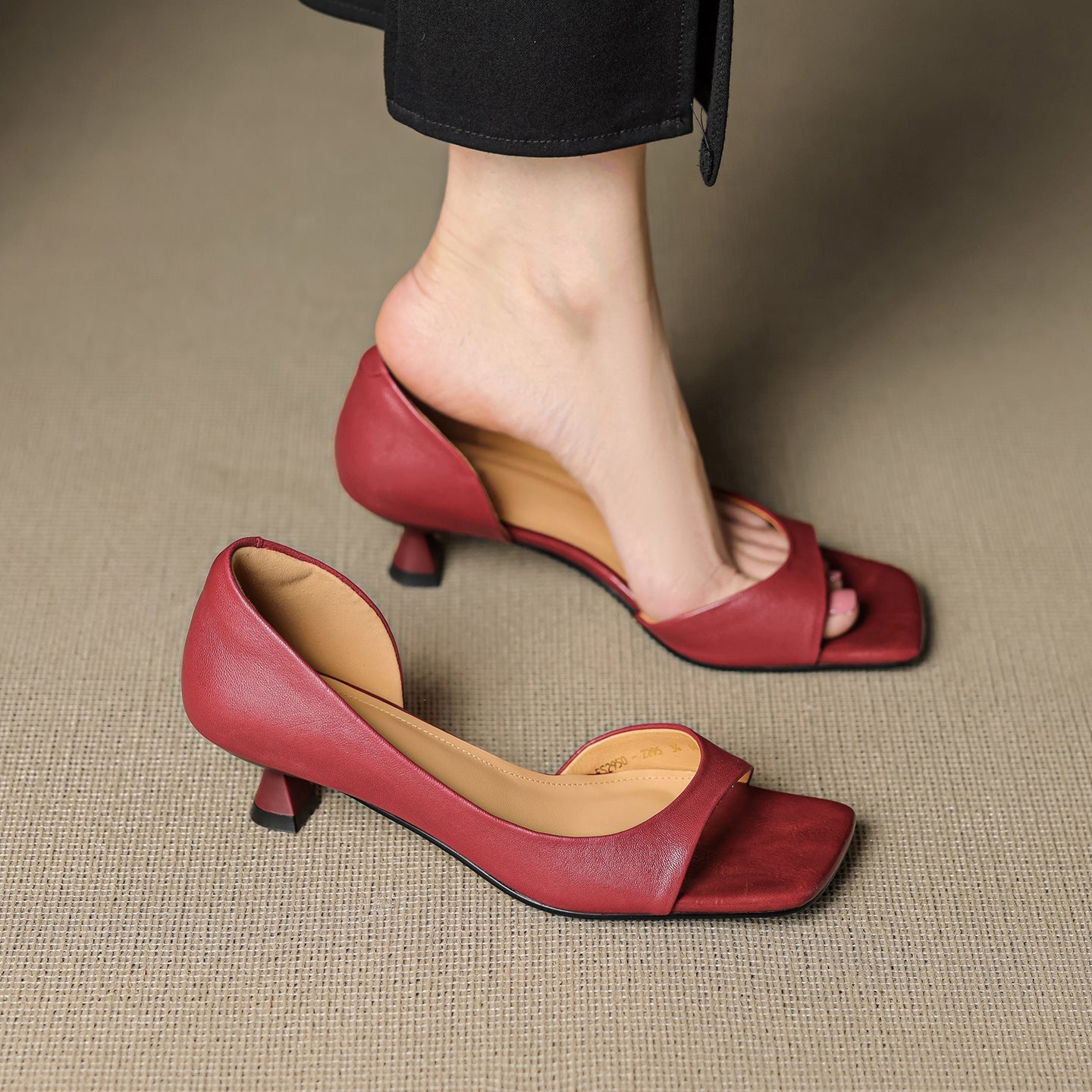 Celin | Peep-Toe Kitten Heels