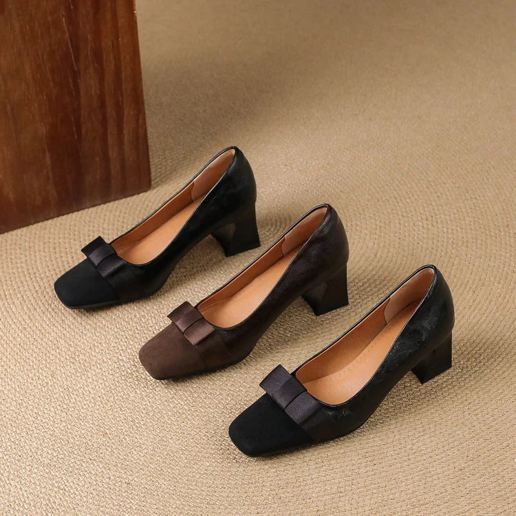 Catlin | Bow Detail Block Heels